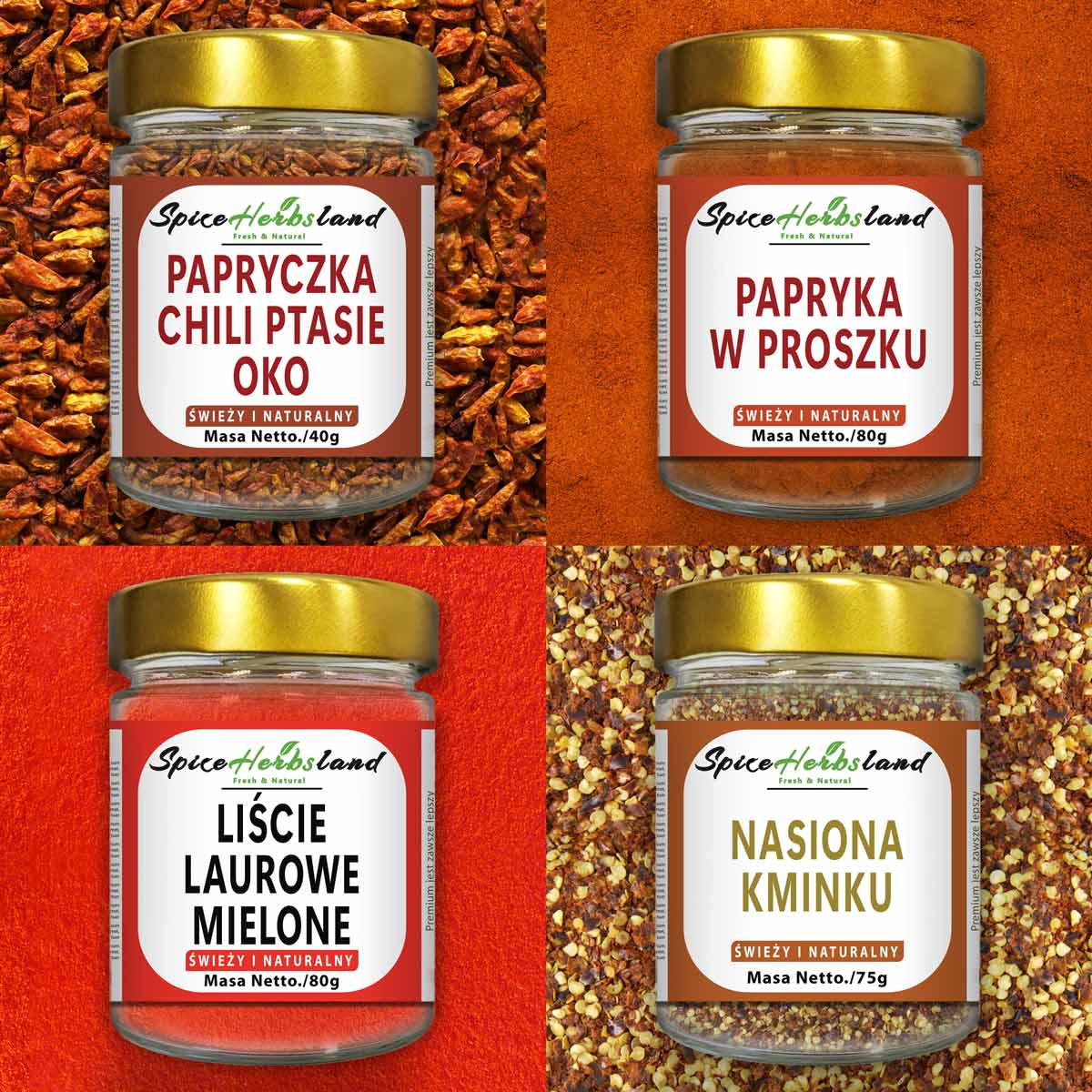 Kolekcja chili - zestaw 4 sztuk