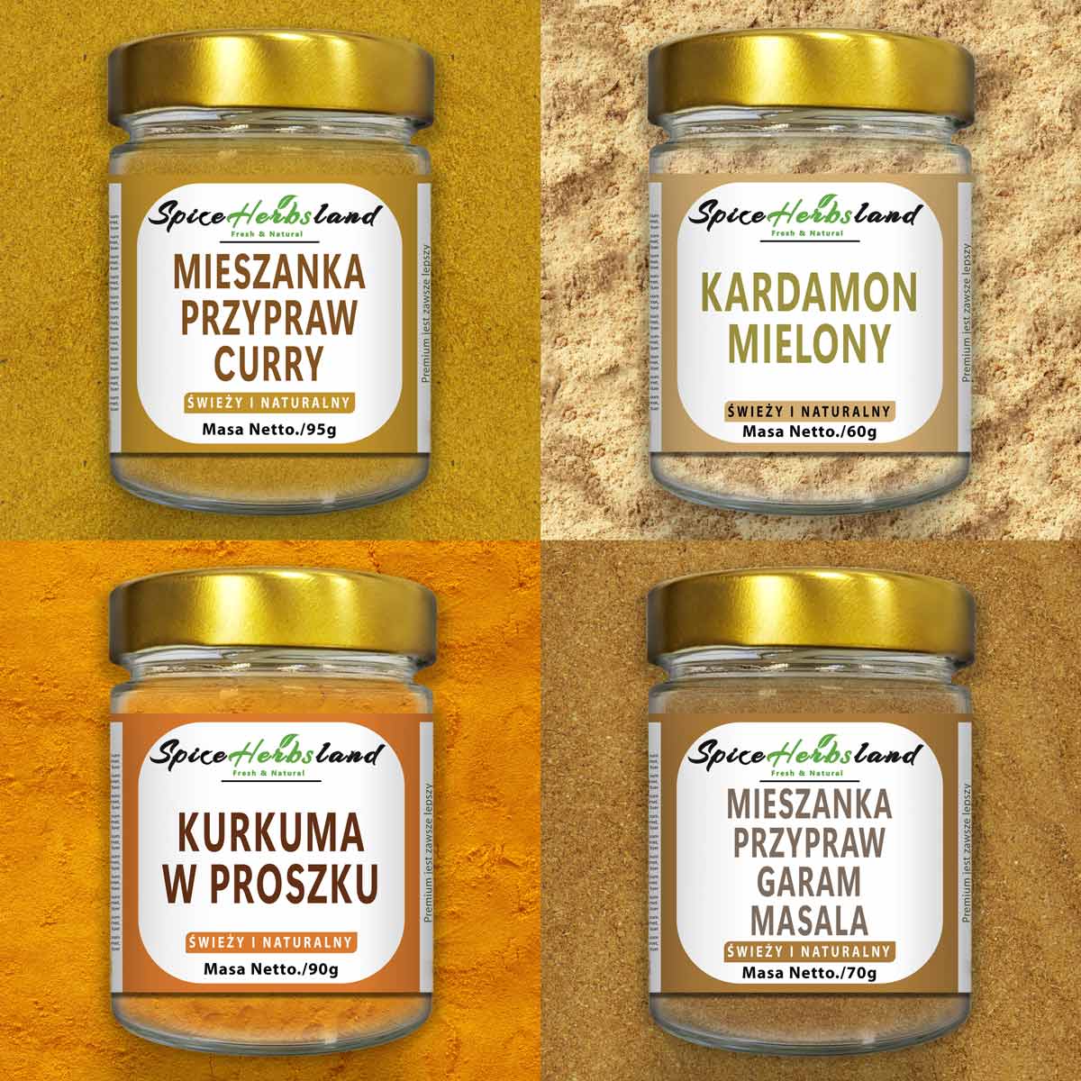 Indian spice set - set of 4