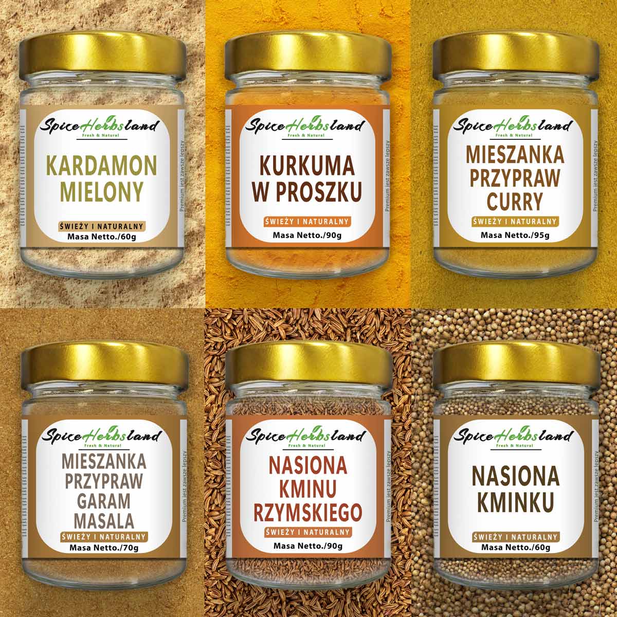 Indian spice set - set of 6